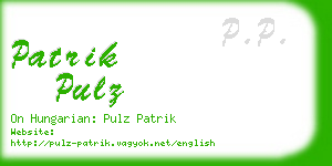 patrik pulz business card